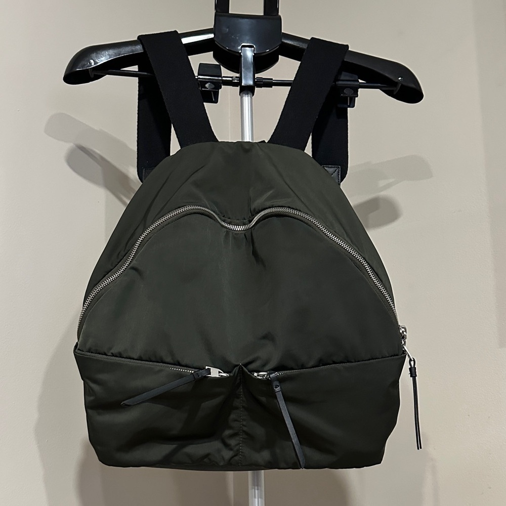 *ALL SAINTS* Dark Green x Silver Olena Backpack